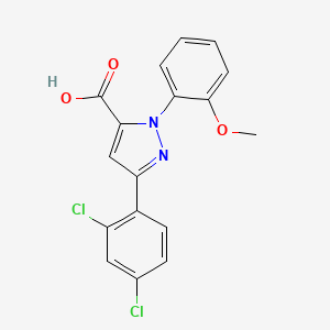 3-(2,4-Dichlorophenyl)-1-(2-methoxyphenyl)-1H-pyrazole-5-carboxylic acid - 618383-11-2