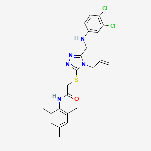 2-({4-allyl-5-[(3,4-dichloroanilino)methyl]-4H-1,2,4-triazol-3-yl}sulfanyl)-N-mesitylacetamide - 540498-39-3
