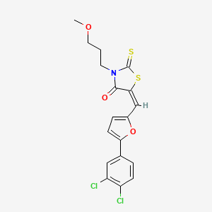 (5E)-5-{[5-(3,4-dichlorophenyl)furan-2-yl]methylidene}-3-(3-methoxypropyl)-2-thioxo-1,3-thiazolidin-4-one - 
