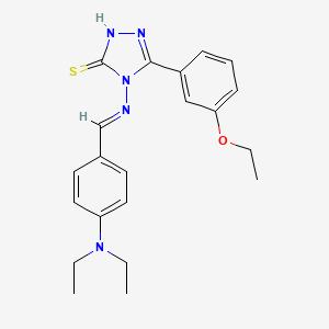 4-((4-(Diethylamino)benzylidene)amino)-3-(3-ethoxyphenyl)-1H-1,2,4-triazole-5(4H)-thione - 497921-92-3