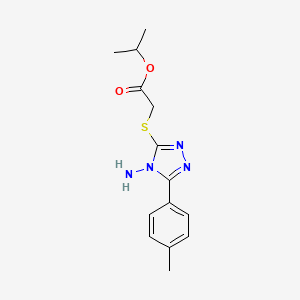 Isopropyl ((4-amino-5-(4-methylphenyl)-4H-1,2,4-triazol-3-YL)thio)acetate - 573972-00-6
