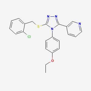 3-{5-[(2-chlorobenzyl)sulfanyl]-4-(4-ethoxyphenyl)-4H-1,2,4-triazol-3-yl}pyridine - 