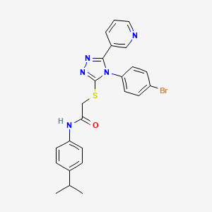 2-{[4-(4-bromophenyl)-5-(pyridin-3-yl)-4H-1,2,4-triazol-3-yl]sulfanyl}-N-[4-(propan-2-yl)phenyl]acetamide - 