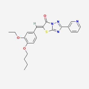 (5Z)-5-(4-butoxy-3-ethoxybenzylidene)-2-(3-pyridinyl)[1,3]thiazolo[3,2-b][1,2,4]triazol-6(5H)-one - 609794-92-5