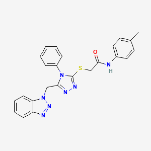 2-{[5-(1H-1,2,3-Benzotriazol-1-ylmethyl)-4-phenyl-4H-1,2,4-triazol-3-YL]sulfanyl}-N-(4-methylphenyl)acetamide - 539810-74-7