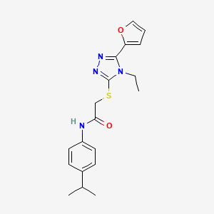 2-{[4-ethyl-5-(furan-2-yl)-4H-1,2,4-triazol-3-yl]sulfanyl}-N-[4-(propan-2-yl)phenyl]acetamide - 618413-87-9