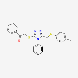 2-[(5-{[(4-methylphenyl)sulfanyl]methyl}-4-phenyl-4H-1,2,4-triazol-3-yl)sulfanyl]-1-phenylethanone - 538337-30-3