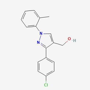 (3-(4-Chlorophenyl)-1-O-tolyl-1H-pyrazol-4-YL)methanol - 618441-82-0