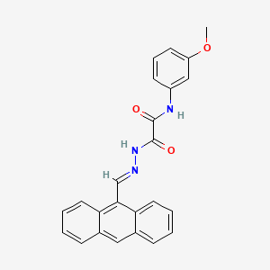 2-(2-(Anthracen-9-ylmethylene)hydrazinyl)-N-(3-methoxyphenyl)-2-oxoacetamide - 341951-40-4