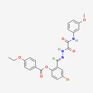 4-bromo-2-((E)-{[(3-methoxyanilino)(oxo)acetyl]hydrazono}methyl)phenyl 4-ethoxybenzoate - 767335-72-8