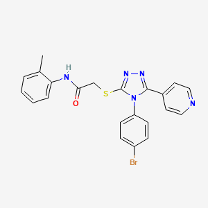 2-{[4-(4-bromophenyl)-5-(pyridin-4-yl)-4H-1,2,4-triazol-3-yl]sulfanyl}-N-(2-methylphenyl)acetamide - 