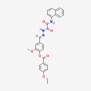 [2-methoxy-4-[(E)-[[2-(naphthalen-1-ylamino)-2-oxoacetyl]hydrazinylidene]methyl]phenyl] 4-ethoxybenzoate - 