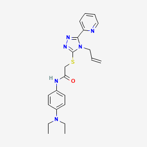 2-((4-Allyl-5-(pyridin-2-yl)-4H-1,2,4-triazol-3-yl)thio)-N-(4-(diethylamino)phenyl)acetamide - 618880-20-9