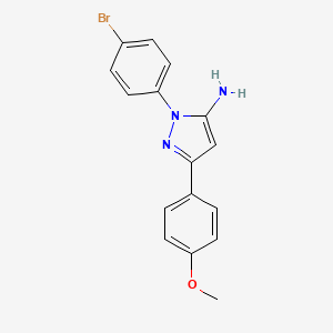 1-(4-Bromophenyl)-3-(4-methoxyphenyl)-1H-pyrazol-5-amine - 618098-22-9