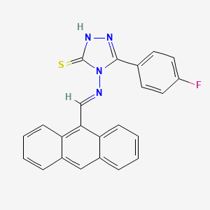 4-((Anthracen-9-ylmethylene)amino)-3-(4-fluorophenyl)-1H-1,2,4-triazole-5(4H)-thione - 577998-87-9