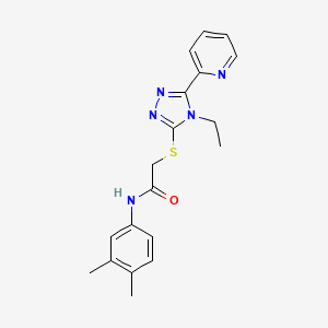 N-(3,4-dimethylphenyl)-2-{[4-ethyl-5-(pyridin-2-yl)-4H-1,2,4-triazol-3-yl]sulfanyl}acetamide - 618415-94-4
