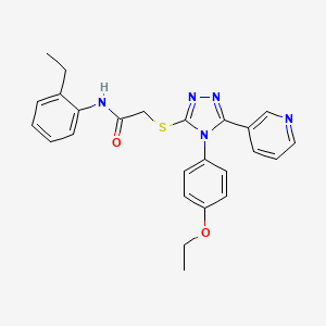 2-{[4-(4-ethoxyphenyl)-5-(pyridin-3-yl)-4H-1,2,4-triazol-3-yl]sulfanyl}-N-(2-ethylphenyl)acetamide - 