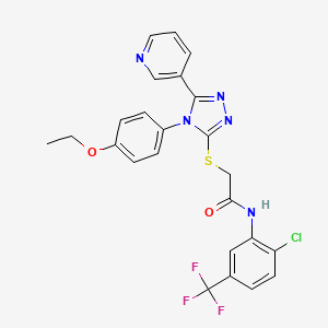 N-[2-chloro-5-(trifluoromethyl)phenyl]-2-{[4-(4-ethoxyphenyl)-5-(pyridin-3-yl)-4H-1,2,4-triazol-3-yl]sulfanyl}acetamide - 477330-00-0