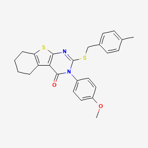 3-(4-methoxyphenyl)-2-[(4-methylbenzyl)sulfanyl]-5,6,7,8-tetrahydro[1]benzothieno[2,3-d]pyrimidin-4(3H)-one - 477332-81-3