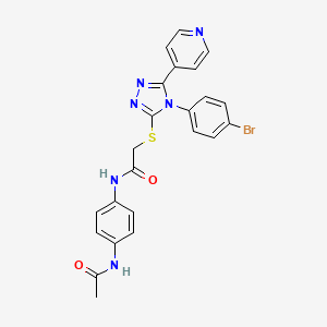 N-[4-(acetylamino)phenyl]-2-{[4-(4-bromophenyl)-5-(pyridin-4-yl)-4H-1,2,4-triazol-3-yl]sulfanyl}acetamide - 477329-00-3