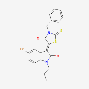 3-Benzyl-5-(5-bromo-2-oxo-1-propylindolin-3-ylidene)-2-thioxothiazolidin-4-one - 617698-16-5