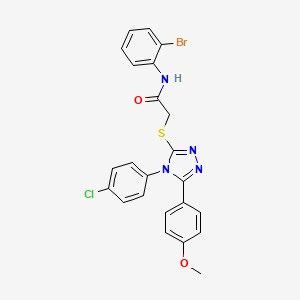 N-(2-bromophenyl)-2-{[4-(4-chlorophenyl)-5-(4-methoxyphenyl)-4H-1,2,4-triazol-3-yl]sulfanyl}acetamide - 476484-48-7