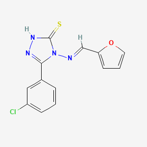 3-(3-chlorophenyl)-4-(2-furanylmethylideneamino)-1H-1,2,4-triazole-5-thione - 478255-11-7