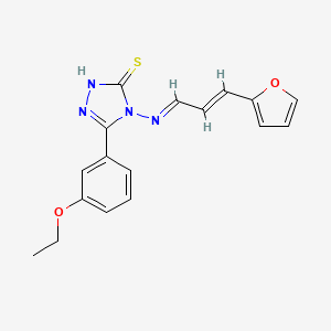3-(3-Ethoxyphenyl)-4-((3-(furan-2-yl)allylidene)amino)-1H-1,2,4-triazole-5(4H)-thione - 497921-99-0