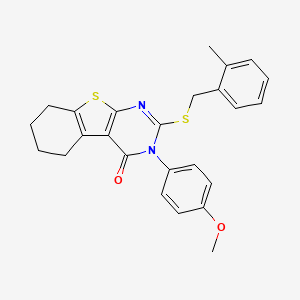 3-(4-methoxyphenyl)-2-[(2-methylbenzyl)sulfanyl]-5,6,7,8-tetrahydro[1]benzothieno[2,3-d]pyrimidin-4(3H)-one - 477331-49-0