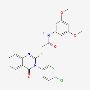 2-{[3-(4-chlorophenyl)-4-oxo-3,4-dihydroquinazolin-2-yl]sulfanyl}-N-(3,5-dimethoxyphenyl)acetamide - 477329-26-3