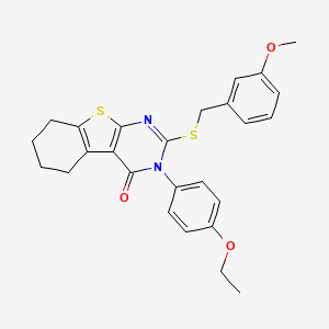 3-(4-ethoxyphenyl)-2-[(3-methoxybenzyl)sulfanyl]-5,6,7,8-tetrahydro[1]benzothieno[2,3-d]pyrimidin-4(3H)-one - 