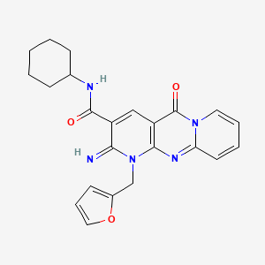 1-Furan-2-ylmethyl-2-imino-10-oxo-1,10-dihydro-2H-1,9,10a-triaza-anthracene-3-carboxylic acid cyclohexylamide - 