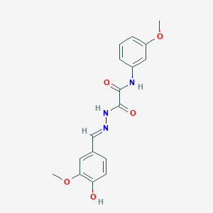 2-[(2E)-2-(4-hydroxy-3-methoxybenzylidene)hydrazinyl]-N-(3-methoxyphenyl)-2-oxoacetamide - 357267-52-8
