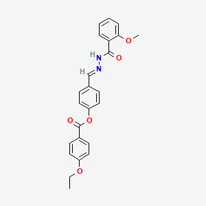 [4-[(E)-[(2-methoxybenzoyl)hydrazinylidene]methyl]phenyl] 4-ethoxybenzoate - 