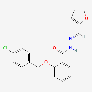 2-((4-Chlorobenzyl)oxy)-N'-(furan-2-ylmethylene)benzohydrazide - 347418-82-0