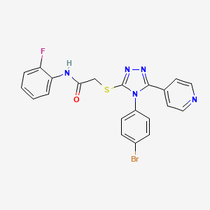 2-{[4-(4-bromophenyl)-5-(4-pyridinyl)-4H-1,2,4-triazol-3-yl]sulfanyl}-N-(2-fluorophenyl)acetamide - 726158-09-4