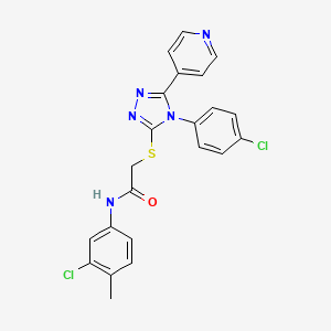 N-(3-chloro-4-methylphenyl)-2-{[4-(4-chlorophenyl)-5-(pyridin-4-yl)-4H-1,2,4-triazol-3-yl]sulfanyl}acetamide - 