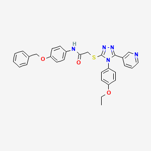 N-[4-(benzyloxy)phenyl]-2-{[4-(4-ethoxyphenyl)-5-(pyridin-3-yl)-4H-1,2,4-triazol-3-yl]sulfanyl}acetamide - 
