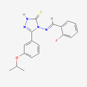 4-((2-Fluorobenzylidene)amino)-5-(3-isopropoxyphenyl)-4H-1,2,4-triazole-3-thiol - 577999-75-8