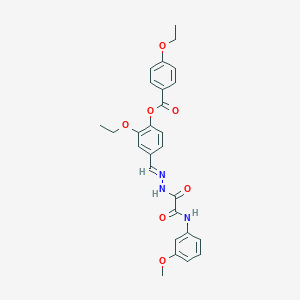 [2-ethoxy-4-[(E)-[[2-(3-methoxyanilino)-2-oxoacetyl]hydrazinylidene]methyl]phenyl] 4-ethoxybenzoate - 