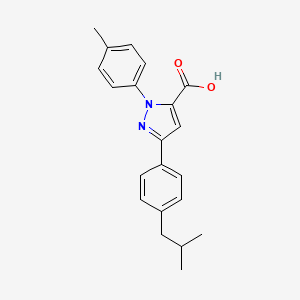 3-(4-Isobutylphenyl)-1-P-tolyl-1H-pyrazole-5-carboxylic acid - 618102-90-2