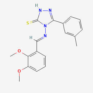 4-{[(E)-(2,3-dimethoxyphenyl)methylidene]amino}-5-(3-methylphenyl)-4H-1,2,4-triazole-3-thiol - 478255-67-3