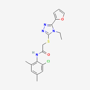 N-(2-chloro-4,6-dimethylphenyl)-2-{[4-ethyl-5-(furan-2-yl)-4H-1,2,4-triazol-3-yl]sulfanyl}acetamide - 578718-71-5