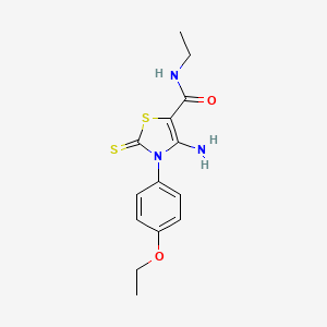 4-amino-3-(4-ethoxyphenyl)-N-ethyl-2-thioxo-2,3-dihydro-1,3-thiazole-5-carboxamide - 