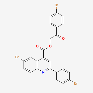 2-(4-Bromophenyl)-2-oxoethyl 6-bromo-2-(4-bromophenyl)quinoline-4-carboxylate - 
