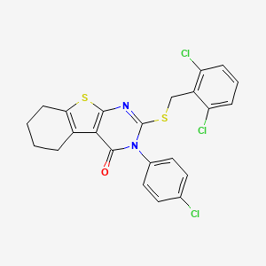 3-(4-chlorophenyl)-2-[(2,6-dichlorobenzyl)sulfanyl]-5,6,7,8-tetrahydro[1]benzothieno[2,3-d]pyrimidin-4(3H)-one - 