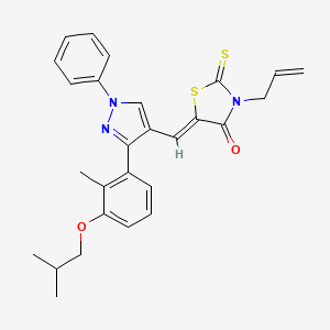 (5Z)-3-allyl-5-{[3-(3-isobutoxy-2-methylphenyl)-1-phenyl-1H-pyrazol-4-yl]methylene}-2-thioxo-1,3-thiazolidin-4-one - 623936-34-5
