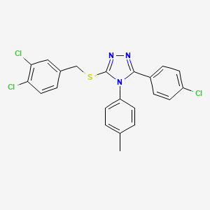 3-(4-chlorophenyl)-5-[(3,4-dichlorobenzyl)sulfanyl]-4-(4-methylphenyl)-4H-1,2,4-triazole - 477332-69-7