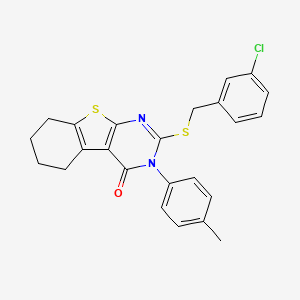 2-[(3-chlorobenzyl)sulfanyl]-3-(4-methylphenyl)-5,6,7,8-tetrahydro[1]benzothieno[2,3-d]pyrimidin-4(3H)-one - 