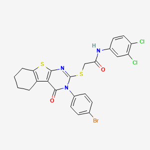 2-{[3-(4-bromophenyl)-4-oxo-3,4,5,6,7,8-hexahydro[1]benzothieno[2,3-d]pyrimidin-2-yl]sulfanyl}-N-(3,4-dichlorophenyl)acetamide - 476484-34-1